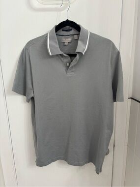 Ted Baker Light Grey Polo with White Trim